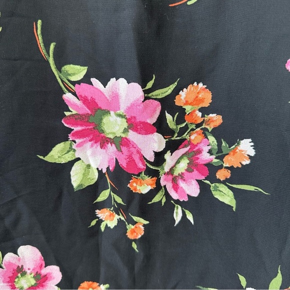 Love Tree Black Floral Halter Mini Dress Sundress Summer Cocktail Resortwear - Picture 8 of 12